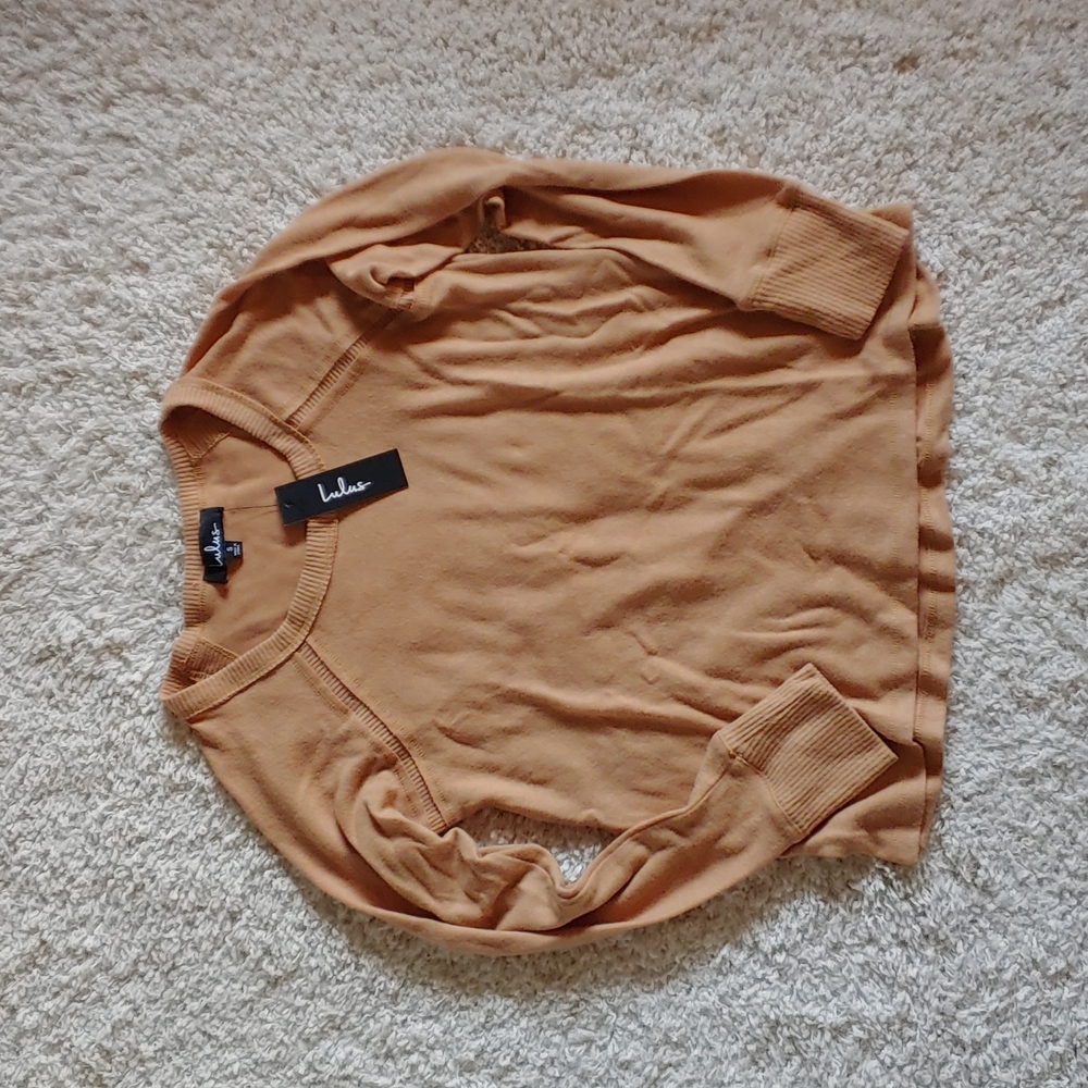 Lulu's mustard yellow sweater